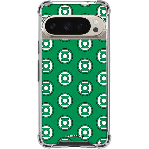 DC Comics Green Lantern Logo Pattern Pixel 9/9 Pro Clear Case